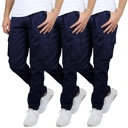 Navy & Navy & Navy 40 3-Pack Men's Flex-Stretch Cotton Cargo Pants, 31-Inch Inseam - Comfortable and Durable
